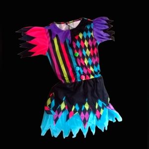 Girls- Jester Costume Dress- Size Large-  12/14- Clown Costume